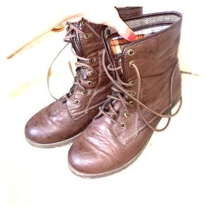 Rock & Candy Brown Combat Boots